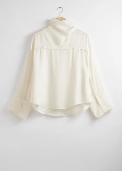 & Other Stories Cowl Neck Shirt Cream, Bluser I størrelse 38