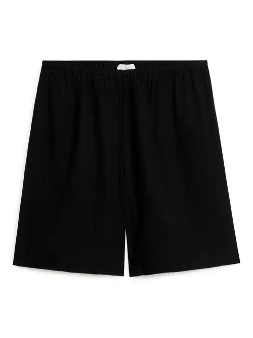 Arket Løstsiddende Krøllede Shorts Sort. Farve: Black I størrelse XS