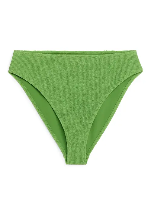 Arket Krøllede Bikinitrusser Med Mellemhøj Talje, Bikini Underdele. Farve: Green I størrelse 42