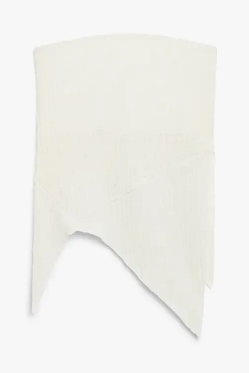 Monki Asymmetric Tube Top White, Tanktoppe I størrelse L