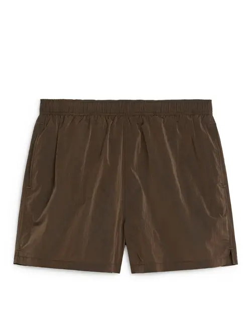 Arket Swim Shorts Dark Brown, Badebukser I størrelse XS