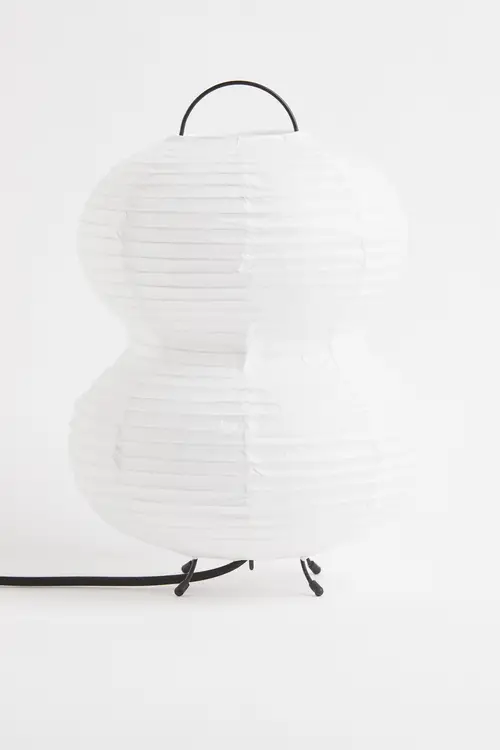 H&m Home Bordlampe I Rispapir Hvid. Farve: White størrelse Onesize