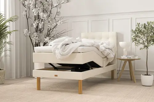 SÖVNN Naja Elevationsseng - 90x200 - Lys beige