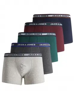 Jack & Jones 5pak underbukser/boksershorts i forskellige farver til herre S