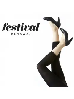 Festival Amelie Capri strømpebukser i sort lycra til kvinder Sort M