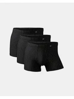 JBS 3-pak microfiber boxershorts/underbukser i sort med striber til herre M