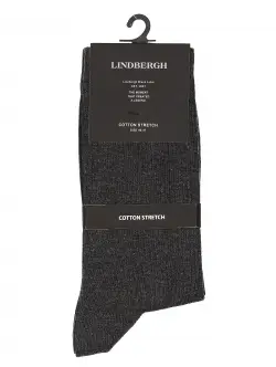 Lindbergh bomuldsstrømper i charcoal til herre 40 - 47 Charcoal