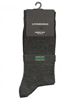 Lindbergh bambusstrømper med stretch i charcoal til herre 40 - 47 Charcoal