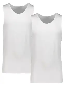 Lindbergh 2pak bambus tanktop i hvid til herre M Hvid