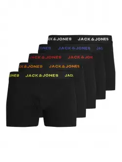 Jack & Jones 5pak underbukser/boksershorts i sort til herre Sort L