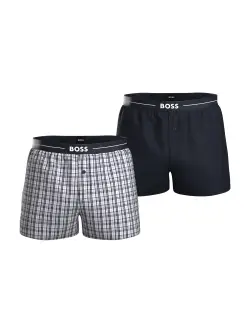 BOSS 2pak multifarvet pyjamasshorts m. logo til herre M Multifarvet