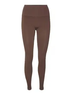 Vero Moda sømløse leggings i coffee bean til kvinder M/L Brun