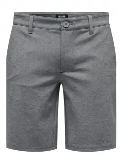 ONLY & SONS chino shorts i bambus i grå til herre Grå S