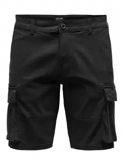 ONLY & SONS Cargo shorts i sort til herre Sort S