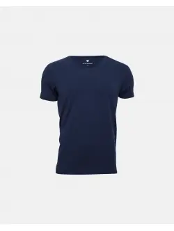 JBS Of Denmark V-hals T-shirt i økologisk bomuld i navy til herre L Navy