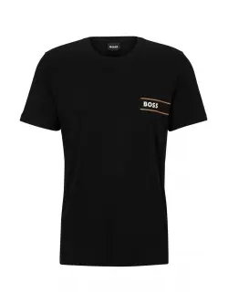 BOSS t-shirt i sort m. logo til herre Sort XL