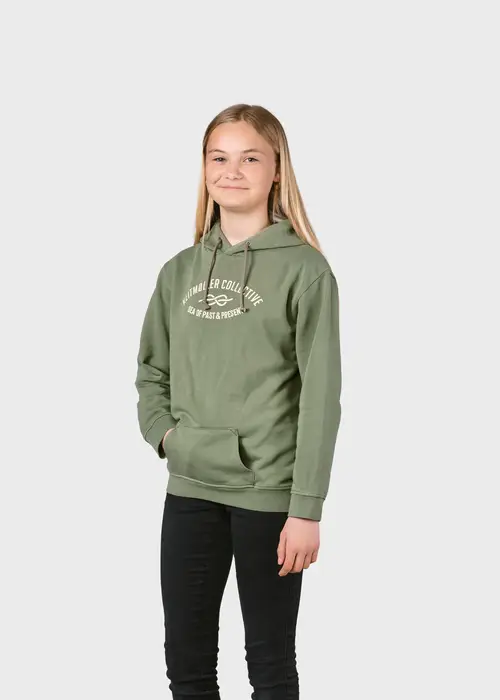 Klitmøller Collective - Kids logo eye hoodie - Pale green - 1-2