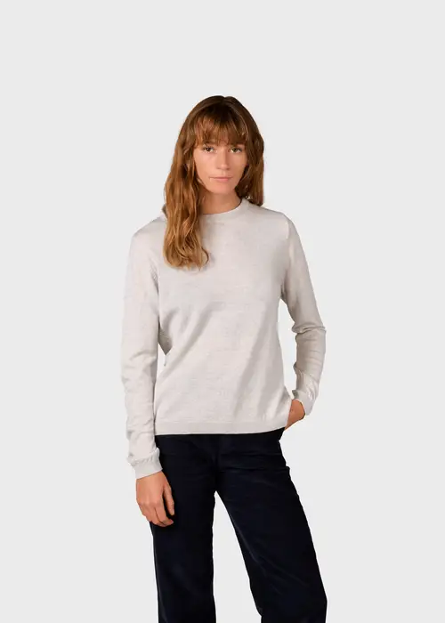 Klitmøller Collective - Womens basic merino knit - Pastel grey - S