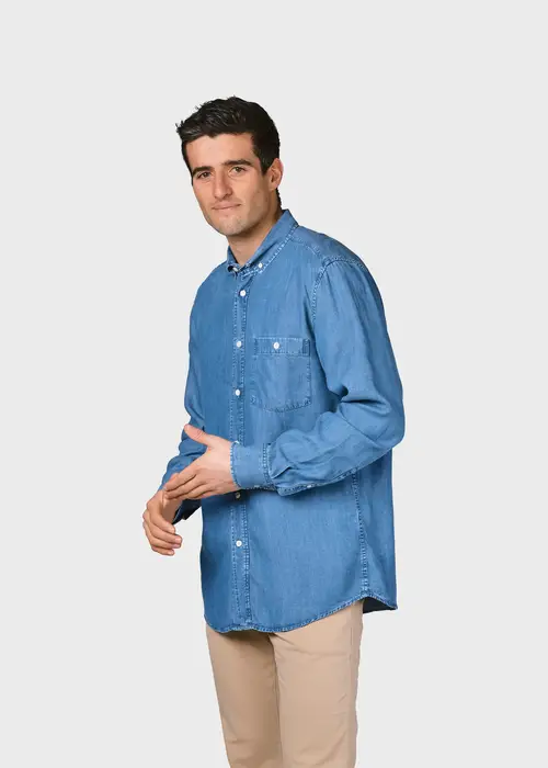 Klitmøller Collective - Benjamin chambrey shirt - Light blue - S