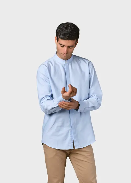 Klitmøller Collective - Simon shirt - Blue melange - M