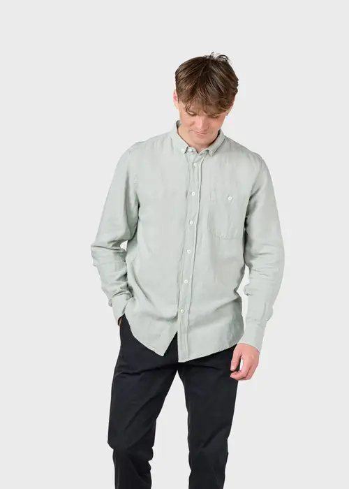 Klitmøller Collective - Benjamin linen shirt - Sage - M