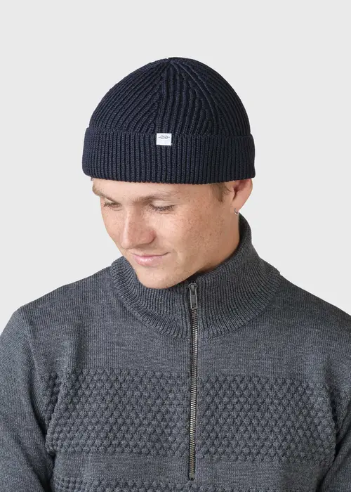 Klitmøller Collective - Fine short beanie  - Navy - One size