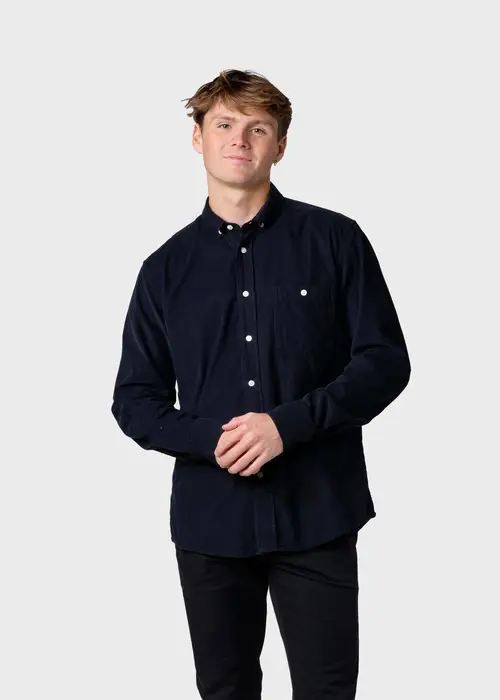 Klitmøller Collective - Benjamin corduroy shirt - Navy - S