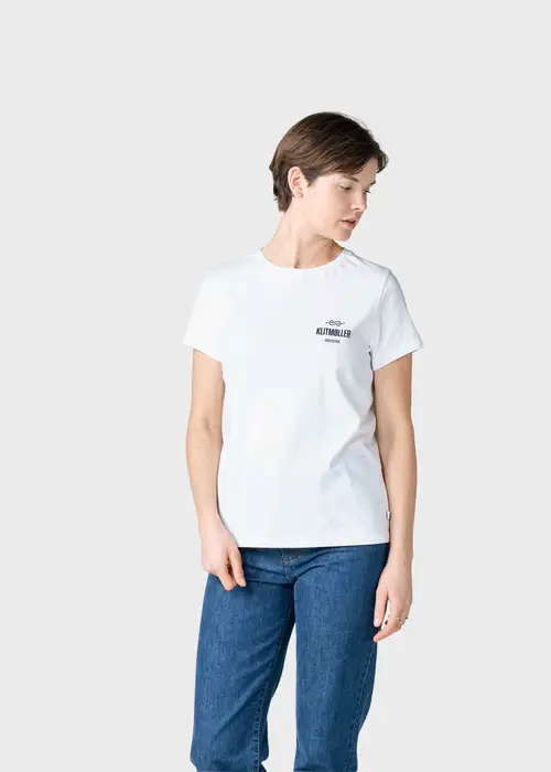 Klitmøller Collective - Womens small logo tee - White - XS