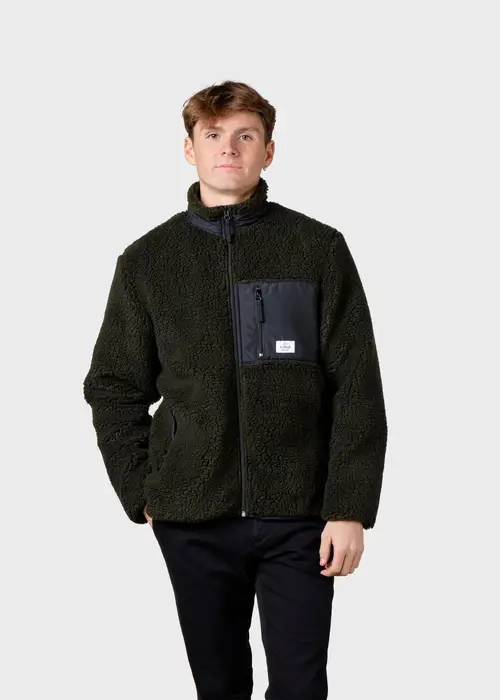 Klitmøller Collective - Mens fleece jacket - Olive - L