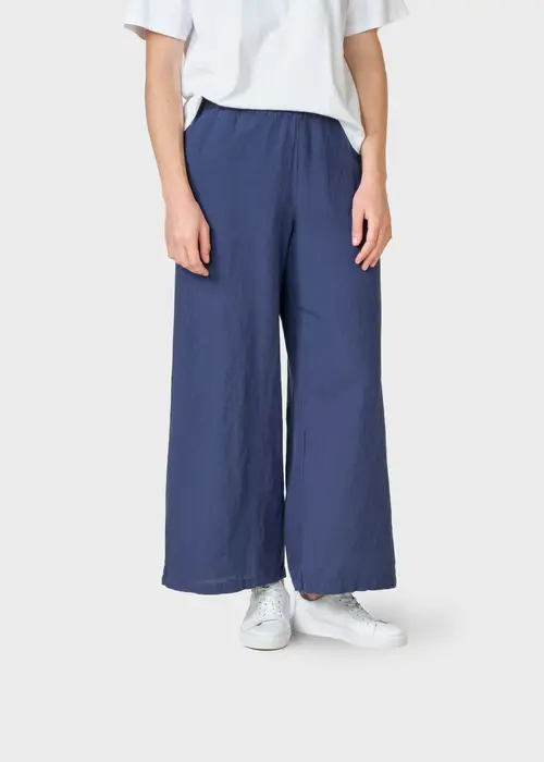 Klitmøller Collective - Kaja cotton/linen pants - Ocean - XS