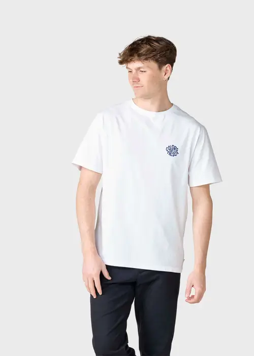 Klitmøller Collective - Colours tee  - White/ocean print - L