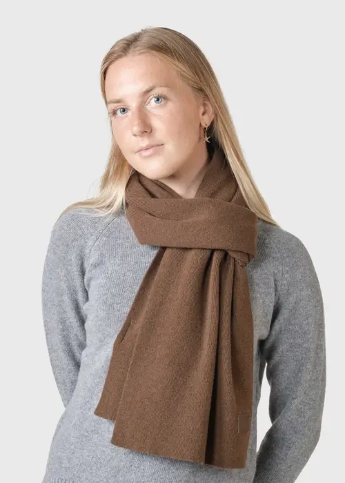 Klitmøller Collective - Rib scarf - Coffee - One size