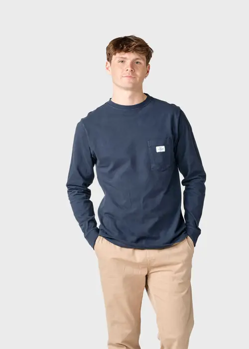 Klitmøller Collective - Nick L/S tee  - Navy - M