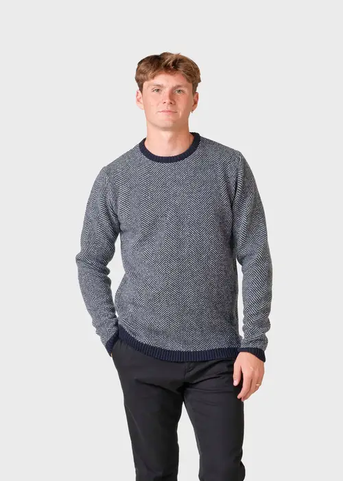 Klitmøller Collective - Keld knit - Navy/cream - S