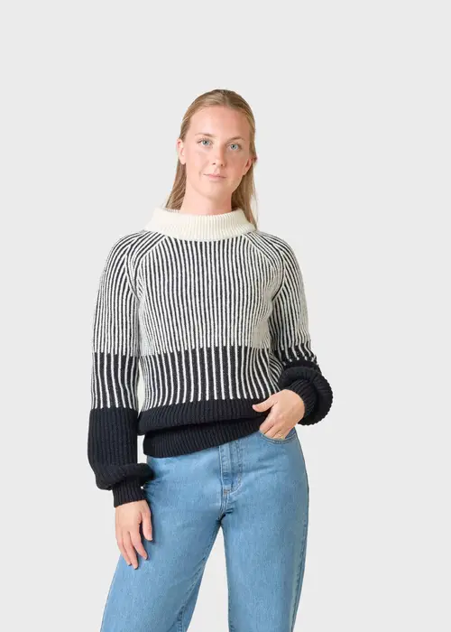 Klitmøller Collective - Betty knit  - Black/cream - S