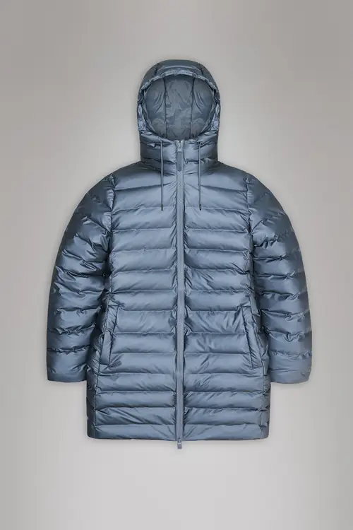 Rains Lohja Long Puffer Curve Jacket - Bay