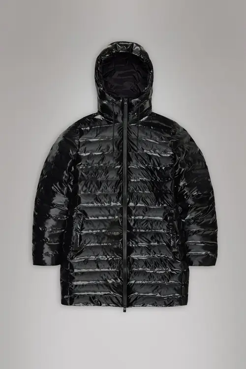 Rains Lohja Long Puffer Curve Jacket - Night