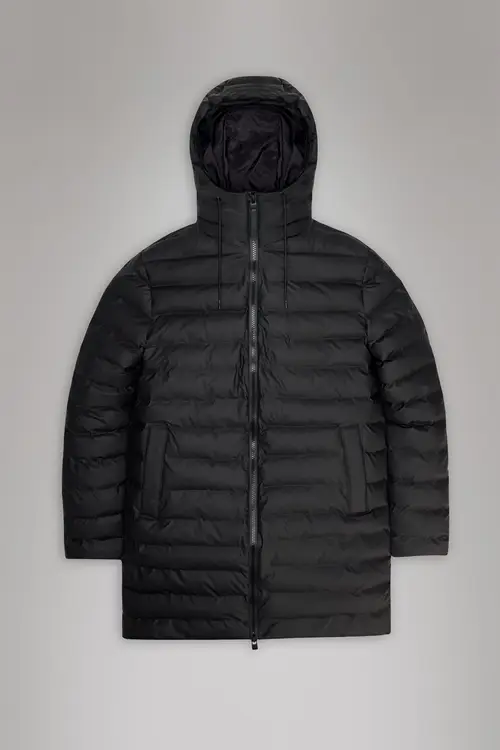 Rains Lohja Long Puffer Jacket - Black