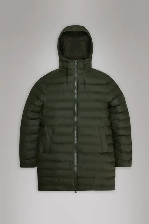 Rains Lohja Long Puffer Jacket - Green