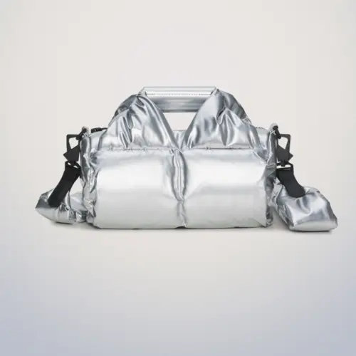 Rains Nyssa Puffer Duffel Crossbody Mini - Mirror