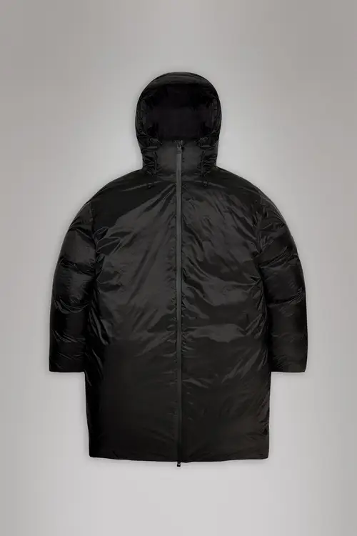 Rains Kevo Long Puffer Jacket - Black