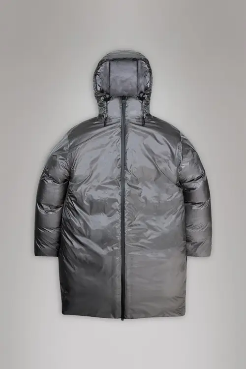 Rains Kevo Long Puffer Jacket - Grey