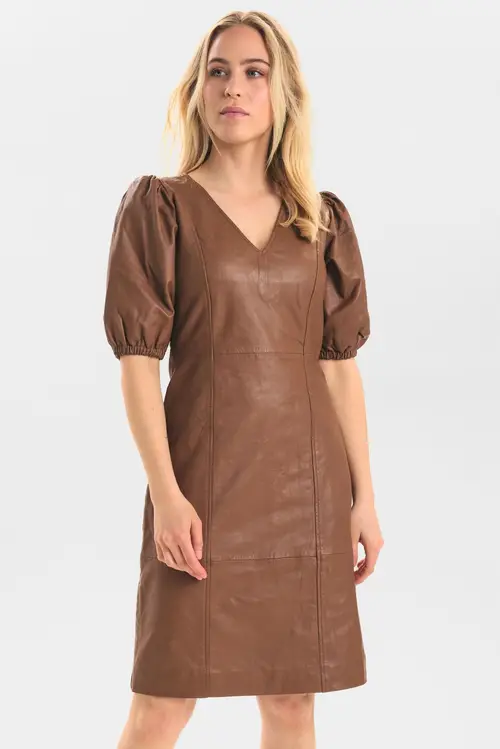 Nümph - NUELISKA DRESS - Caramel Cafe - 34 - Brun - Dress