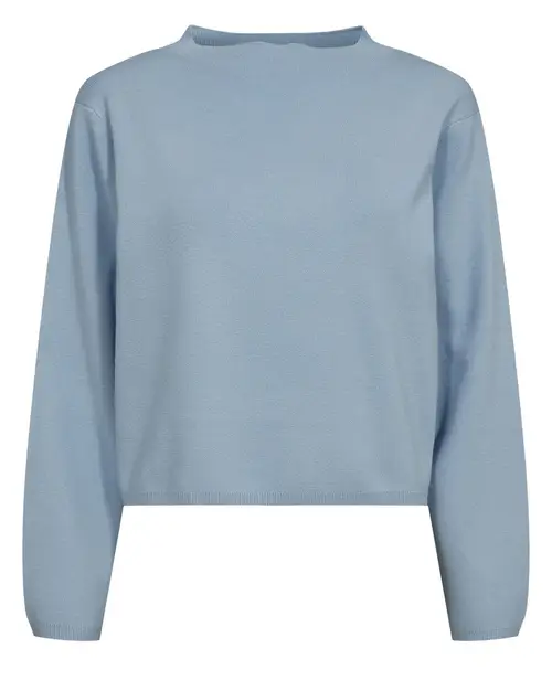 Nümph - NUCARMA CROP PULLOVER - Powder Blue - L - Blå - Knit