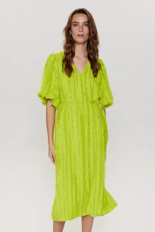 Nümph - NUMOLEKO DRESS - Acid Lime - 38 - Grøn - Dress