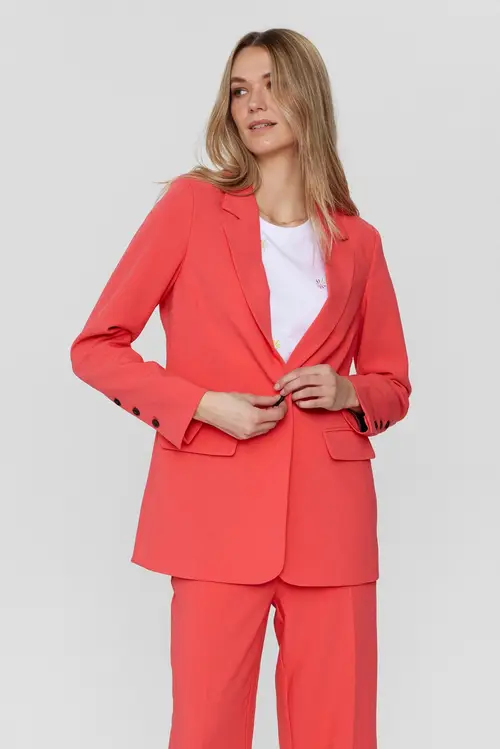 Nümph - NURONJA BLAZER - Teaberry - 40 - Rød - Jackets & Coats