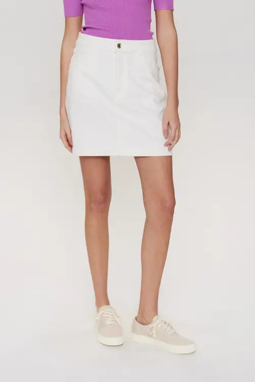 Nümph - NULULU SHORT SKIRT - Bright White - 34 - Hvid - Skirts