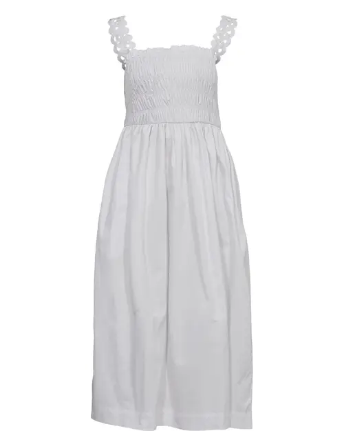 Nümph - NUFIA STRAP DRESS - Bright White - 38 - Hvid - Dress