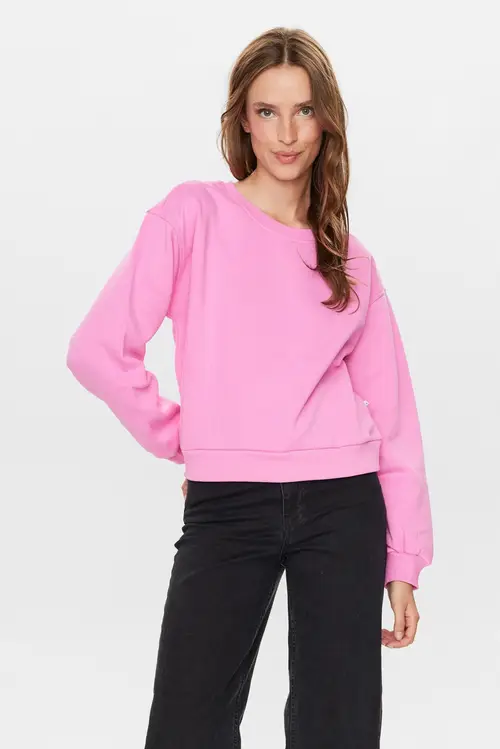 Nümph - NUMYRA SWEAT - Fuchsia Pink - XS - Lyserød - Sweatshirts