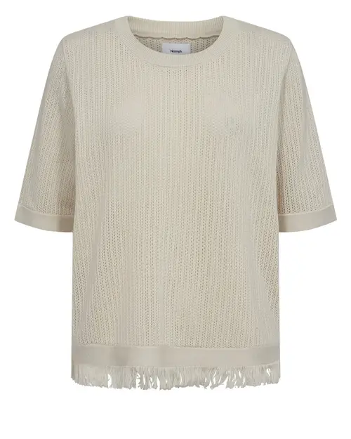 Nümph - NUFRINGE PULLOVER - Sandshell Melange - S - Brun - Knit